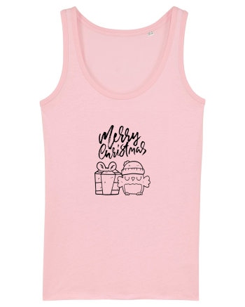Merry Christmas (bufniță și cadou)  Cotton Pink