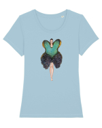 Fashion Tricou mânecă scurtă guler larg fitted Damă Expresser