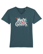 Merry Christmas (decorațiuni Crăciun)  Tricou mânecă scurtă guler V Bărbat Presenter