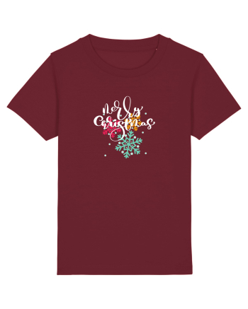 Merry Christmas (fulgi de nea colorați)  Burgundy