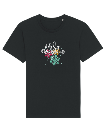 Merry Christmas (fulgi de nea colorați)  Black