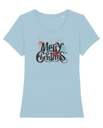 Merry Christmas (decorațiuni Crăciun) negru Sky Blue