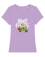Merry Christmas (cadouri) 2 Tricou mânecă scurtă guler larg fitted Damă Expresser