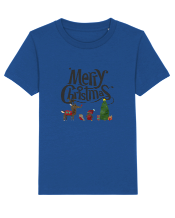 Merry Christmas (scenă de Crăciun) negru Majorelle Blue