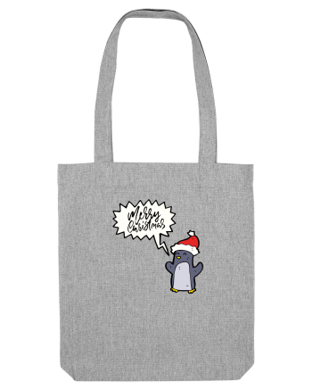 Merry Christmas Pinguin Heather Grey