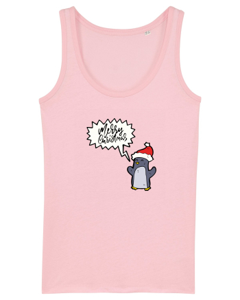 Merry Christmas Pinguin Cotton Pink