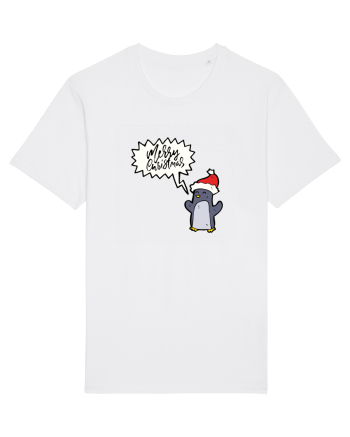 Merry Christmas Pinguin White