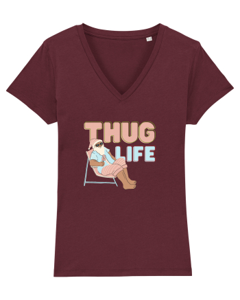 Moș Crăciun Thug Life Burgundy