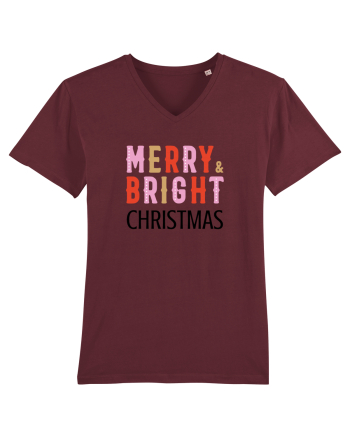 Merry, Bright, Christmas  Burgundy