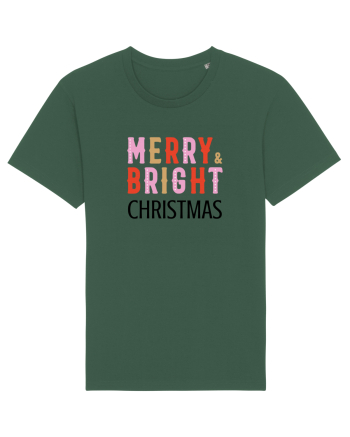 Merry, Bright, Christmas  Bottle Green