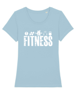 Fitness Tricou mânecă scurtă guler larg fitted Damă Expresser