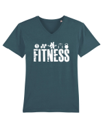 Fitness Tricou mânecă scurtă guler V Bărbat Presenter