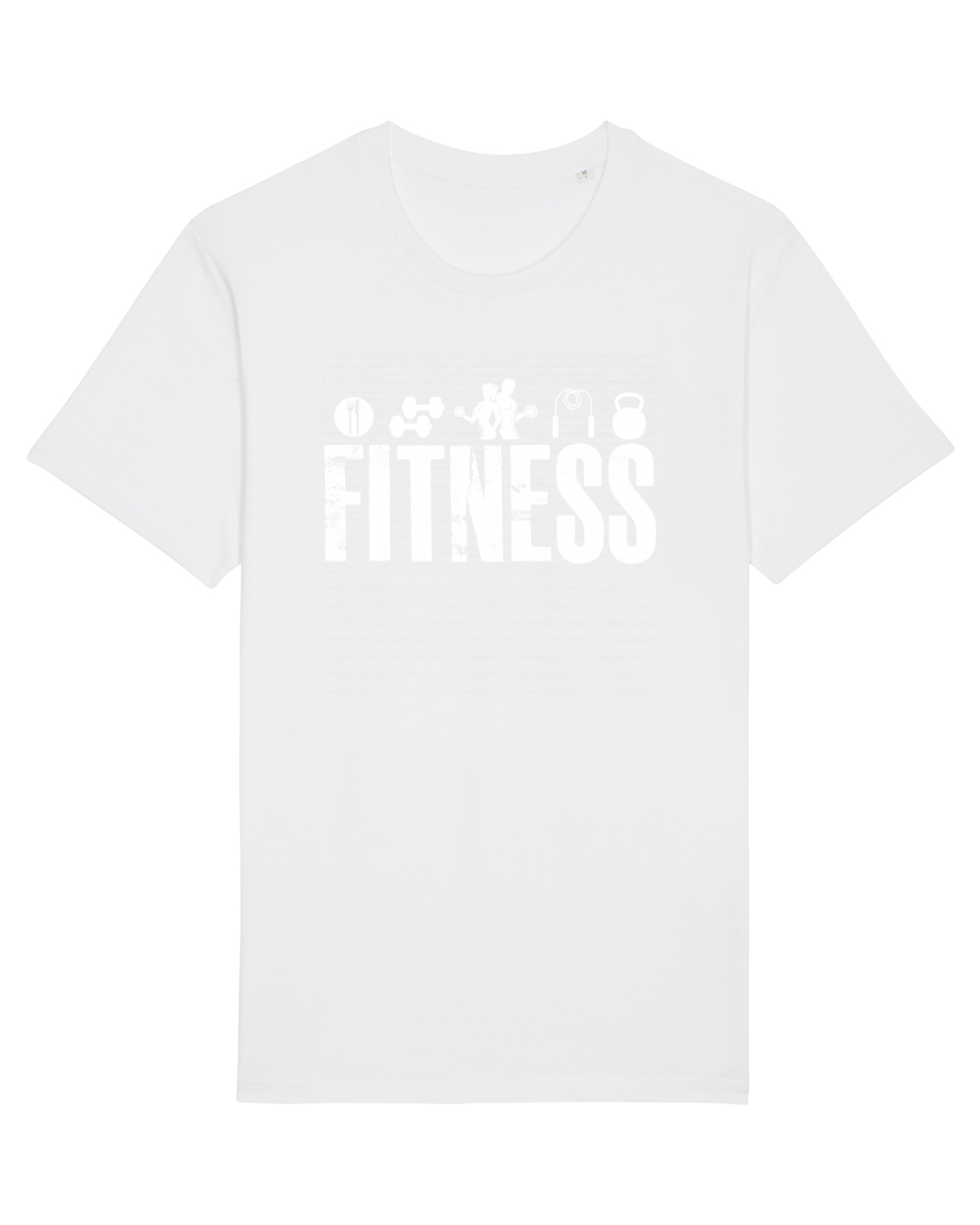 Tricou mânecă scurtă Unisex Rocker White
