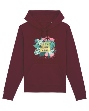 I love Flamingos Burgundy