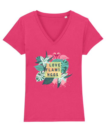 I love Flamingos Raspberry