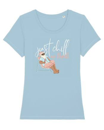 Moș Crăciun Just Chill No Thrill  Sky Blue