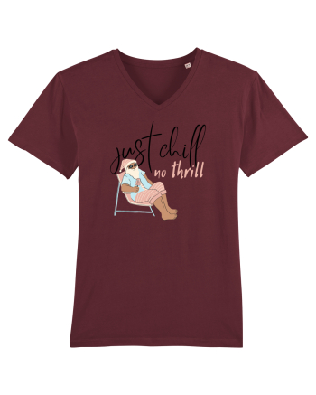 Moș Crăciun Just Chill No Thrill (negru)  Burgundy