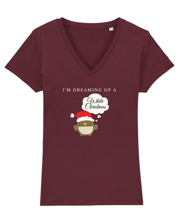 Dreaming of a White Christmas (bufniță)  Burgundy