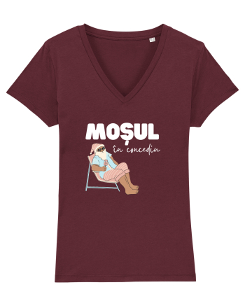 Moș Crăciun în Concediu (alb)  Burgundy