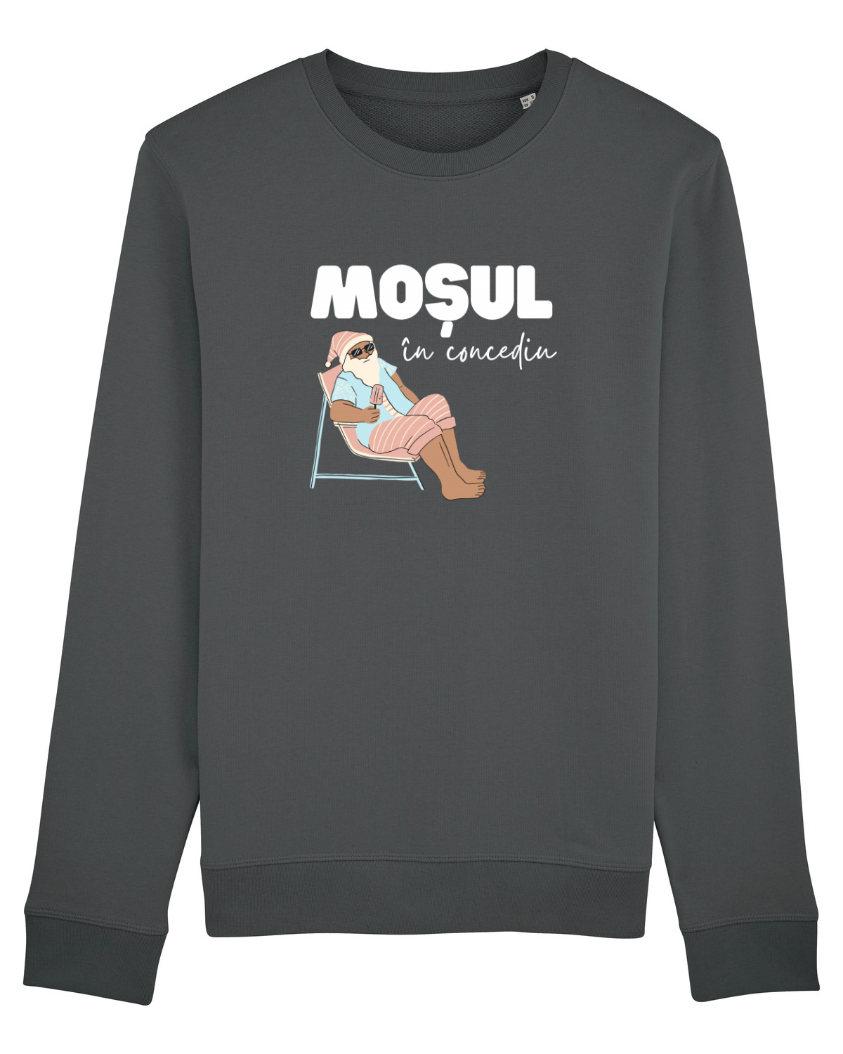 Bluză mânecă lungă Unisex Rise Anthracite
