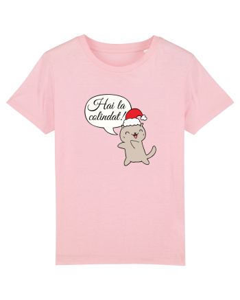 Pisica Hai la Colindat Cotton Pink