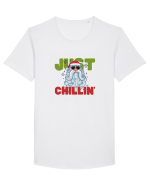 Moș Crăciun Just Chillin' Tricou mânecă scurtă guler larg Bărbat Skater