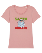 Santa Chillin' Tricou mânecă scurtă guler larg fitted Damă Expresser