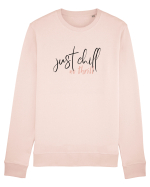 Just Chill No Thrill (negru)  Bluză mânecă lungă Unisex Rise