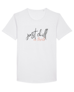 Just Chill No Thrill (negru)  Tricou mânecă scurtă guler larg Bărbat Skater