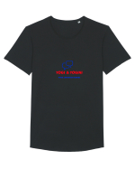 Yoga language school  Tricou mânecă scurtă guler larg Bărbat Skater