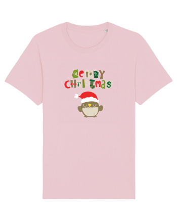 Merry Christmas bufniță Cotton Pink