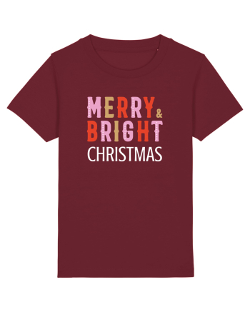 Merry, Bright, Christmas (alb)  Burgundy