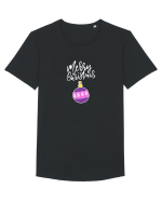 Merry Christmas (glob mov)  Tricou mânecă scurtă guler larg Bărbat Skater