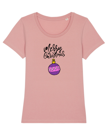 Merry Christmas (glob mov) negru Canyon Pink