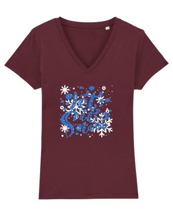 Let it Snow Burgundy