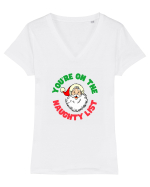 You're on the naughty list.  Tricou mânecă scurtă guler V Damă Evoker