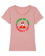 You're on the naughty list. 2 Tricou mânecă scurtă guler larg fitted Damă Expresser