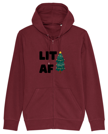 Brad de Crăciun Lit AF Burgundy