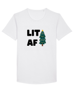 Brad de Crăciun Lit AF Tricou mânecă scurtă guler larg Bărbat Skater