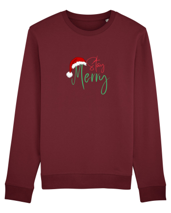 Stay Merry  Burgundy