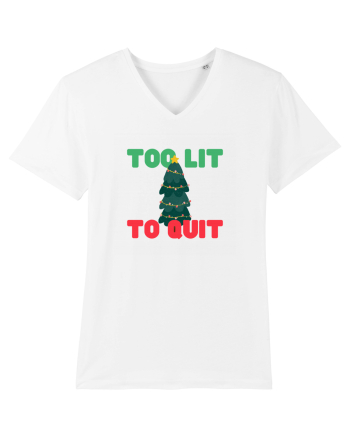 Too Lit to Quit (Brad de Crăciun)  White