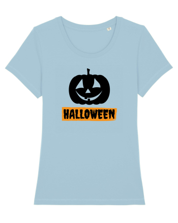 Halloween Pumpkin Black Sky Blue