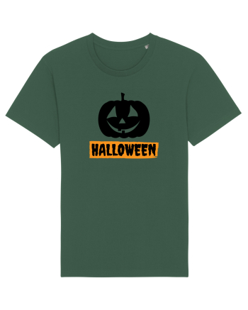 Halloween Pumpkin Black Bottle Green