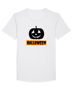 Halloween Pumpkin Black Tricou mânecă scurtă guler larg Bărbat Skater