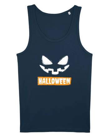 Halloween Spooky Face White (față înfricoșătoare)  Navy