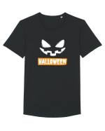 Halloween Spooky Face White (față înfricoșătoare)  Tricou mânecă scurtă guler larg Bărbat Skater