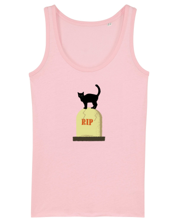 Pisică neagră în cimitir Cotton Pink