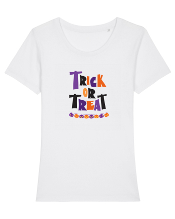 Trick or Treat (mov și portocaliu)  White