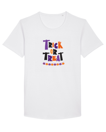 Trick or Treat (mov și portocaliu)  White