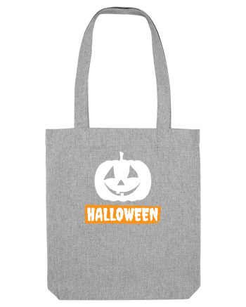 Halloween Pumpkin White Heather Grey